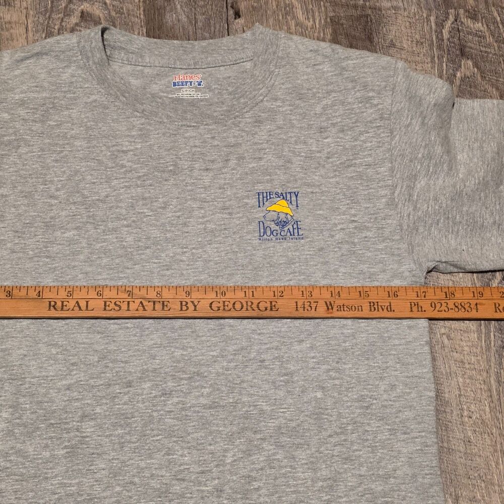 The Salty Dog Cafe Women's Gray Short Sleeve Graphic T-Shirt Size S/P/CH Hanes - Picture 5 of 7